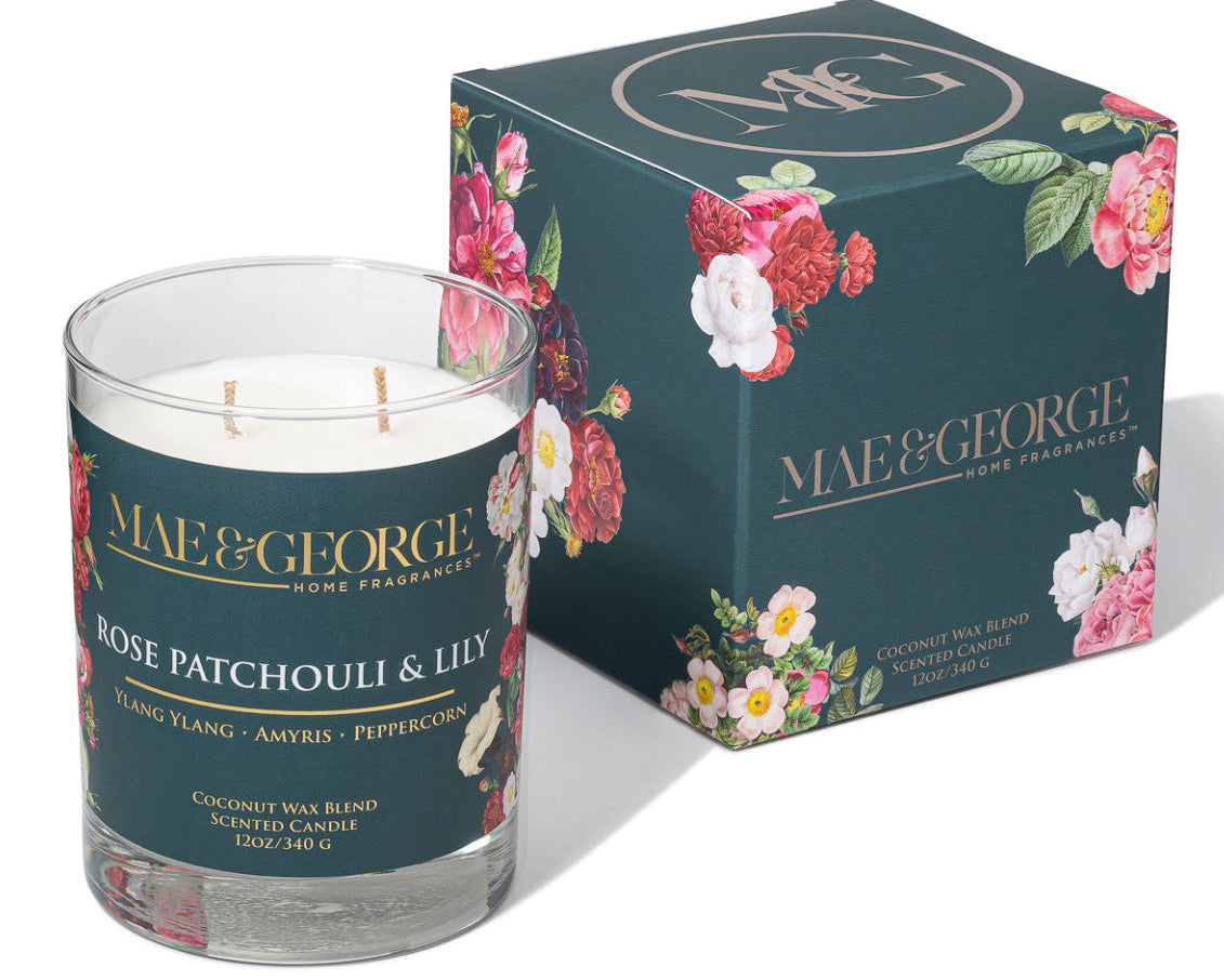 Rose Patchouli & Lily Candle