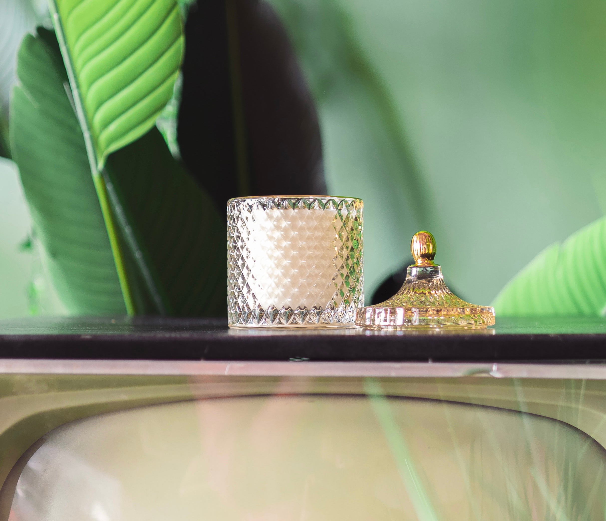 Reusable glass candle vessel by Mae & George Home Fragrances — eco-friendly and sustainably made