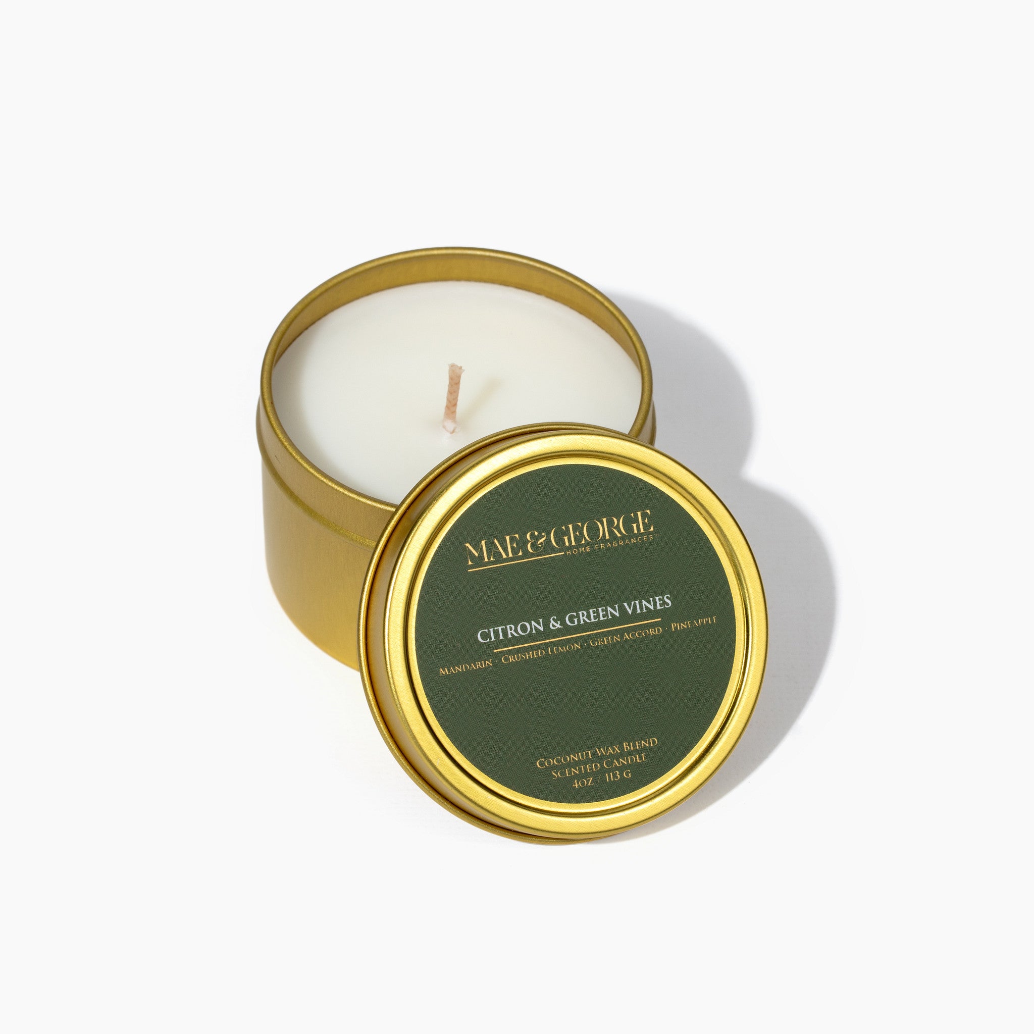 Citron & Green Vines Travel Candle