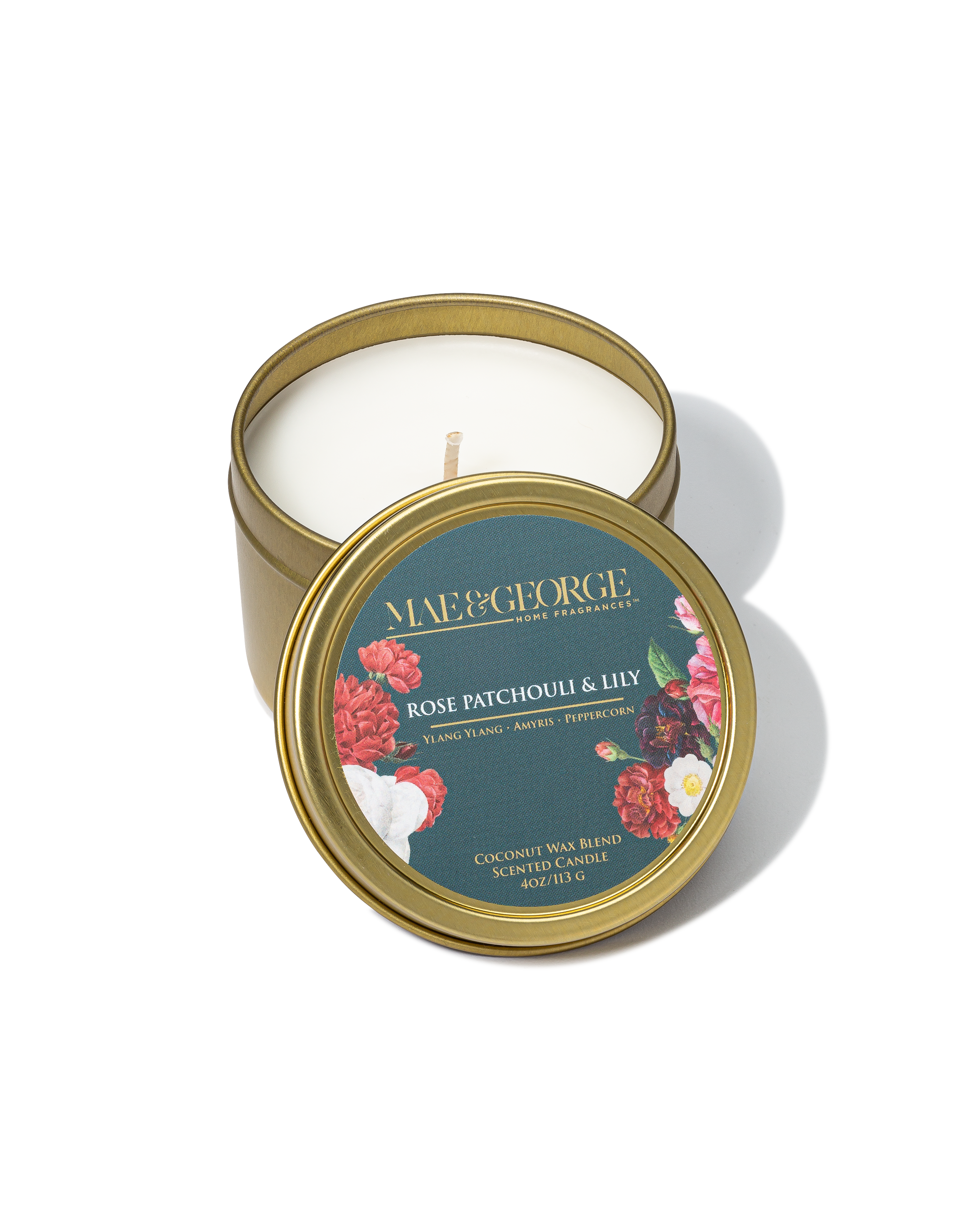 Rose Patchouli & Lily Travel Candle